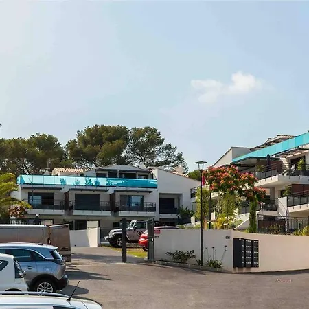 Superbe T2 Calme Avec Piscine Et Vue Mer 아파트
